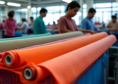 Quick-turn fashion manufacturing line with vibrant fabrics